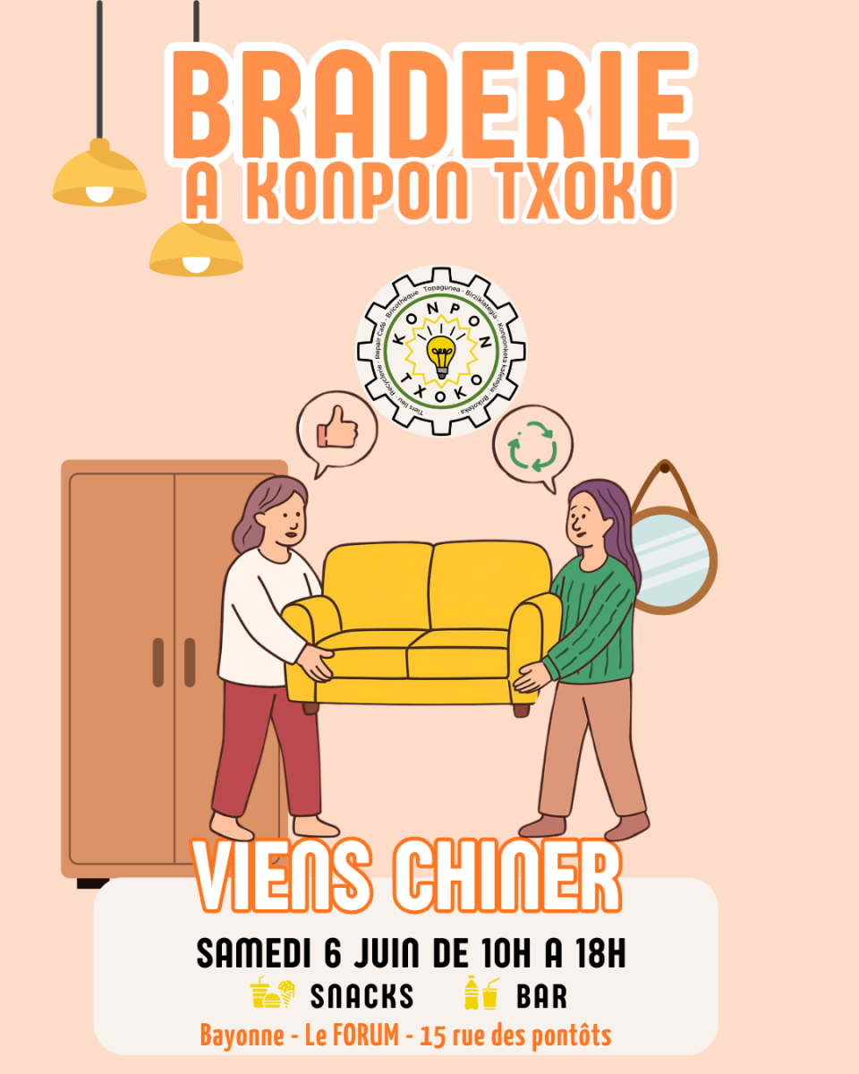 Braderie à Konpon Txoko : samedi 6 juin ! 🌿