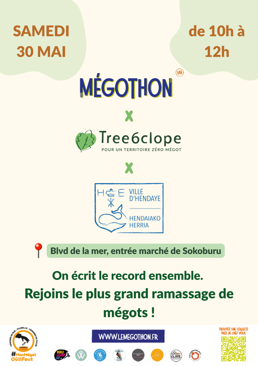 Tree6clope et le Mégothon 2026 : Ramassage à Hendaye !